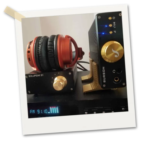 Mark Burson Funk with Audioengine HDP6 and Audio-Technica ATH-M50x