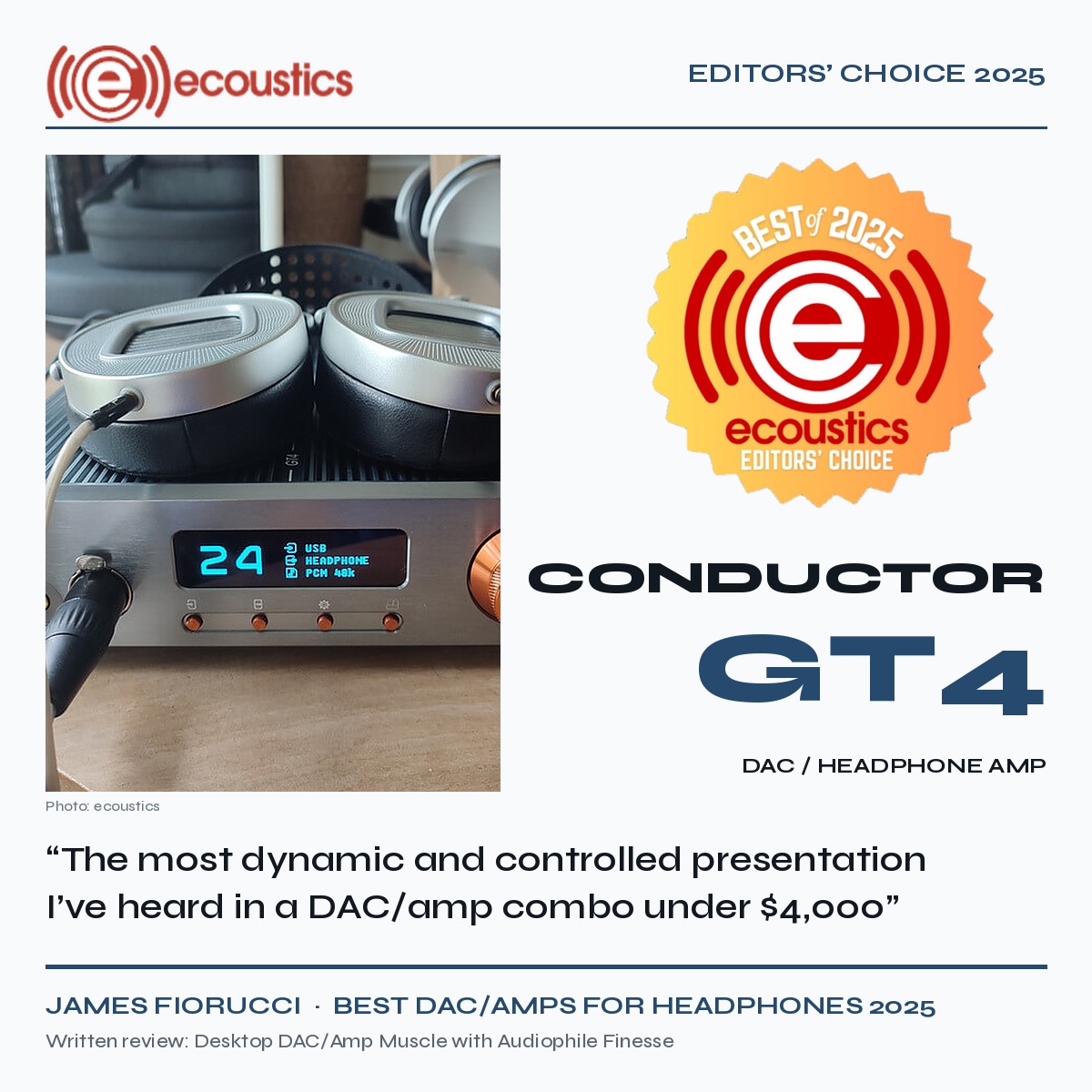Burson Conductor GT4 ecoustics Editors Choice 2025 award cover