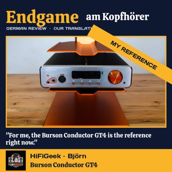 Burson Conductor GT4 magazine-style cover for the HiFiGeek German review Endgame am Kopfhörer