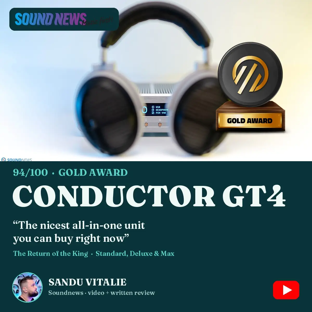 Burson Conductor GT4 Soundnews Gold Award review cover