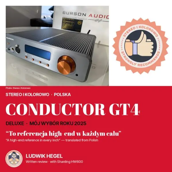 Burson Conductor GT4 Deluxe Stereo i Kolorowo Strongly Recommends cover