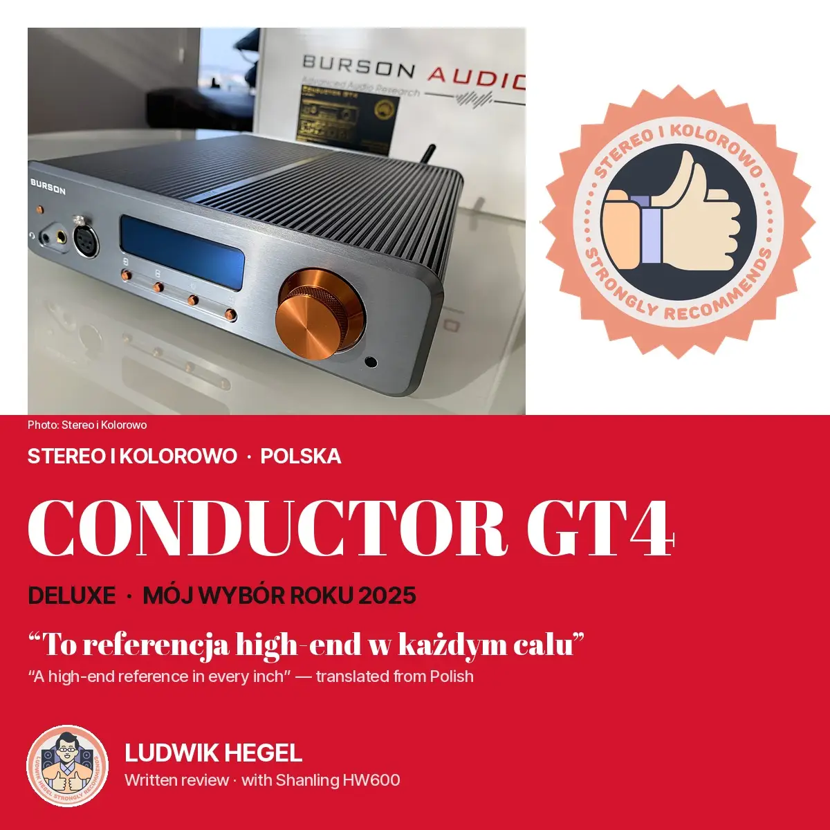 Burson Conductor GT4 Deluxe Stereo i Kolorowo Strongly Recommends cover