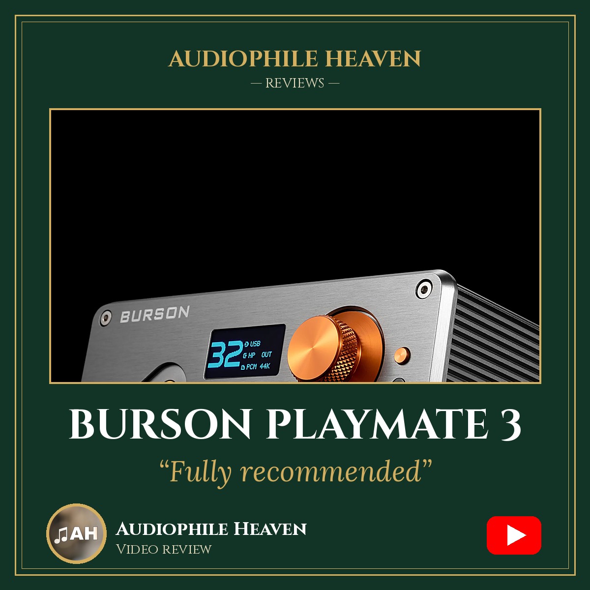 Burson Playmate 3 Audiophile Heaven video review cover