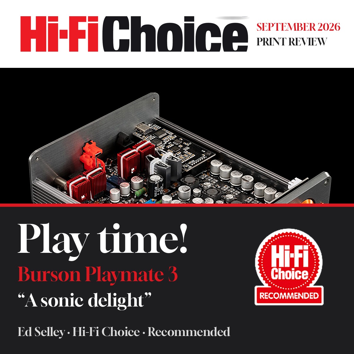 Burson Playmate 3 Hi-Fi Choice review cover with Recommended award