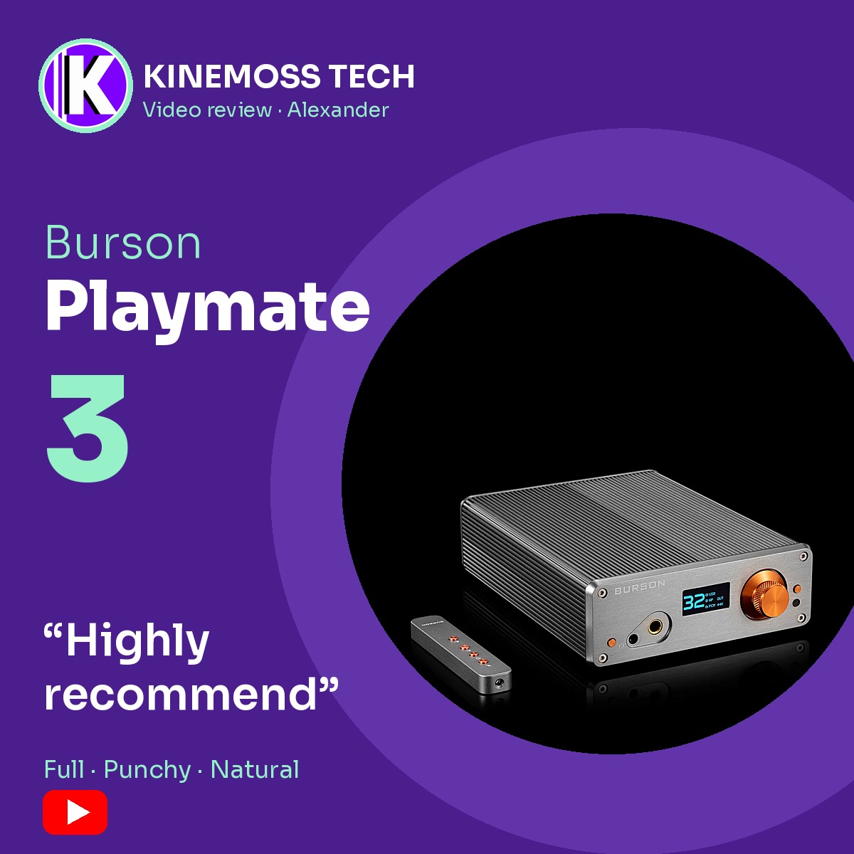 Burson Playmate 3 Kinemoss Tech video review cover