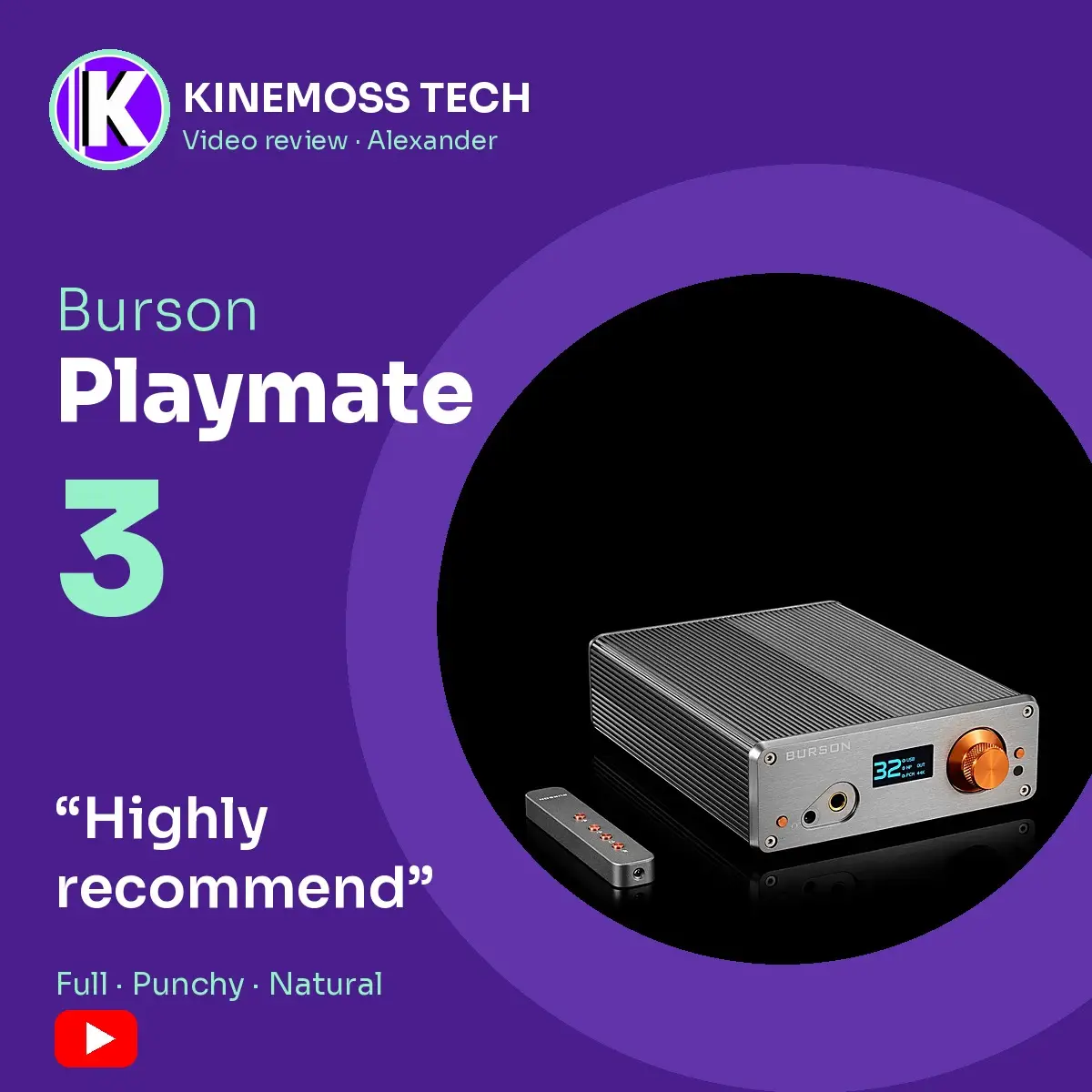 Burson Playmate 3 Kinemoss Tech video review cover