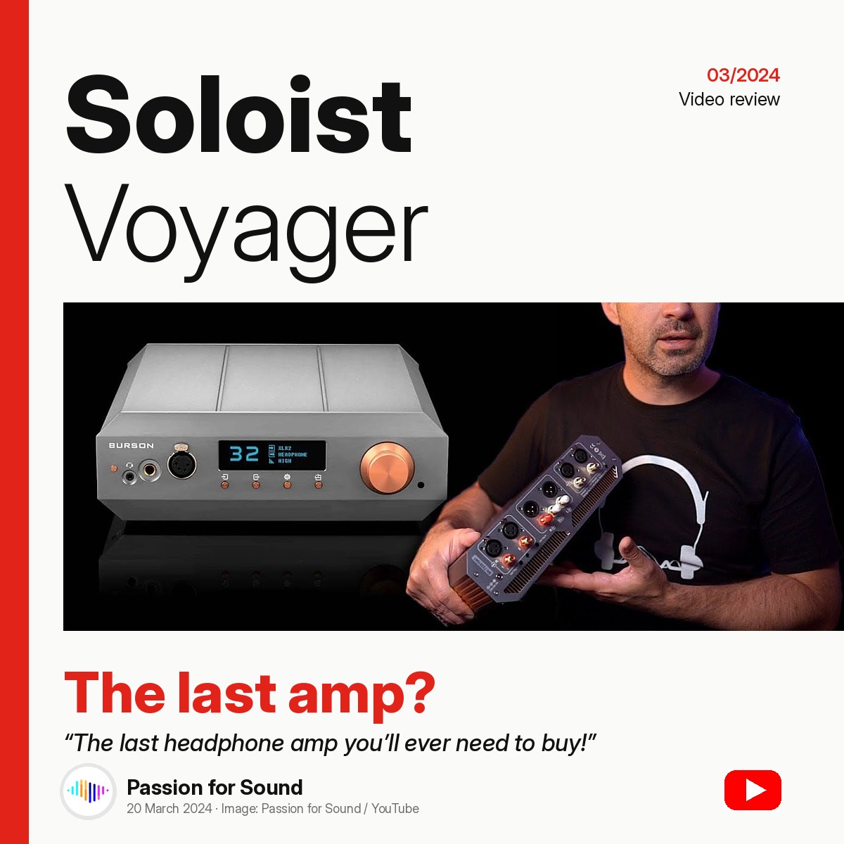 Burson Soloist Voyager Passion for Sound video review magazine cover