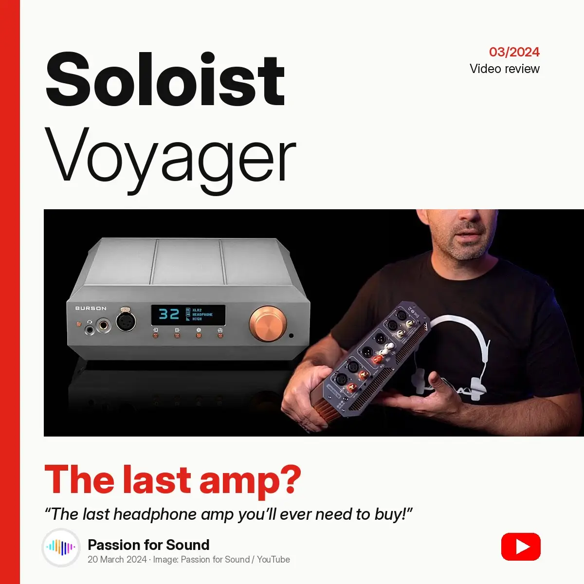 Burson Soloist Voyager Passion for Sound video review magazine cover