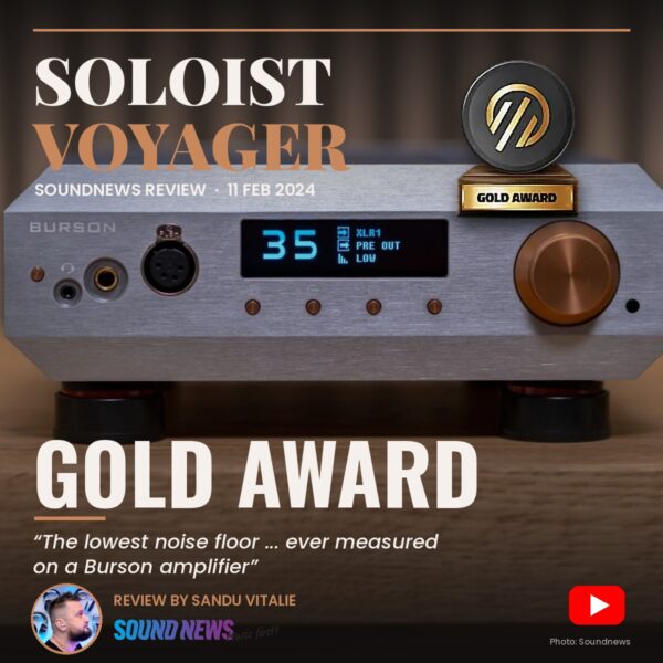 Burson Soloist Voyager Soundnews Gold Award review magazine cover