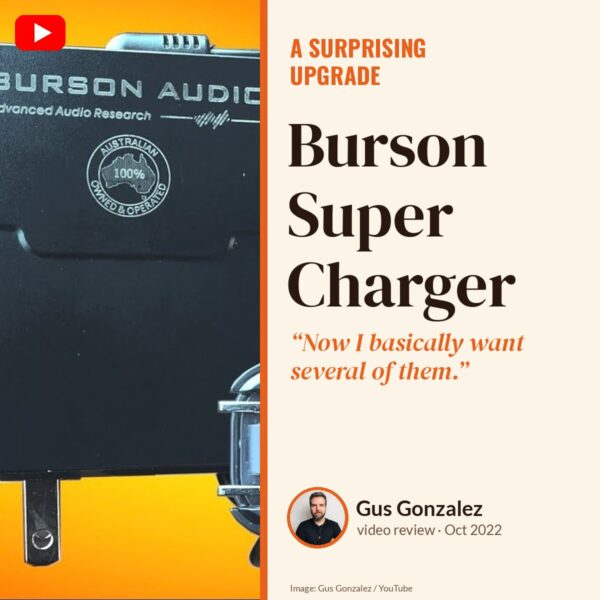 Burson Super Charger magazine-style cover for the Gus Gonzalez video review: now I basically want several of them
