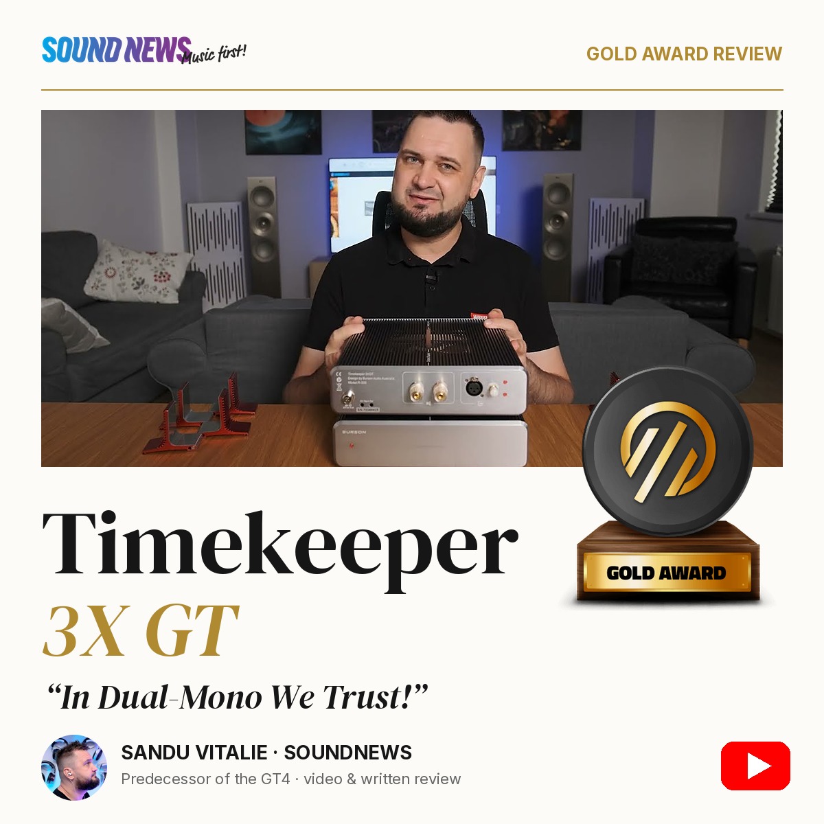 Burson Timekeeper 3X GT Soundnews Gold Award review cover