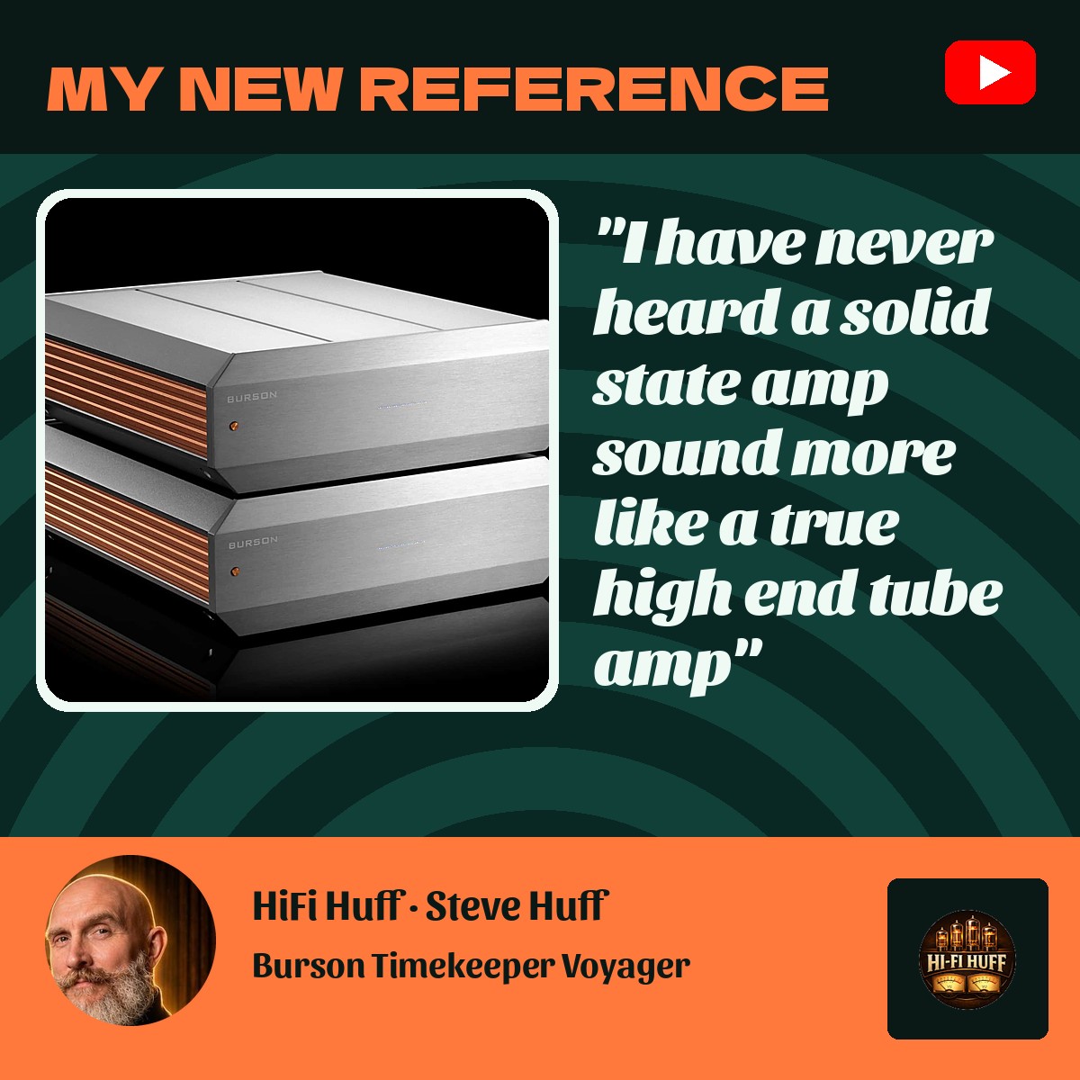 Burson Timekeeper Voyager magazine-style cover for the HiFi Huff video review by Steve Huff
