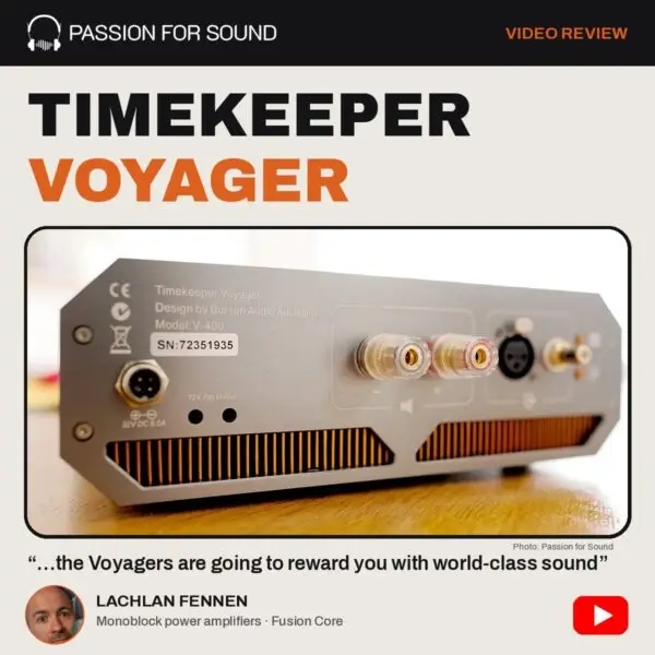Burson Timekeeper Voyager magazine-style cover for the Passion for Sound video review by Lachlan Fennen