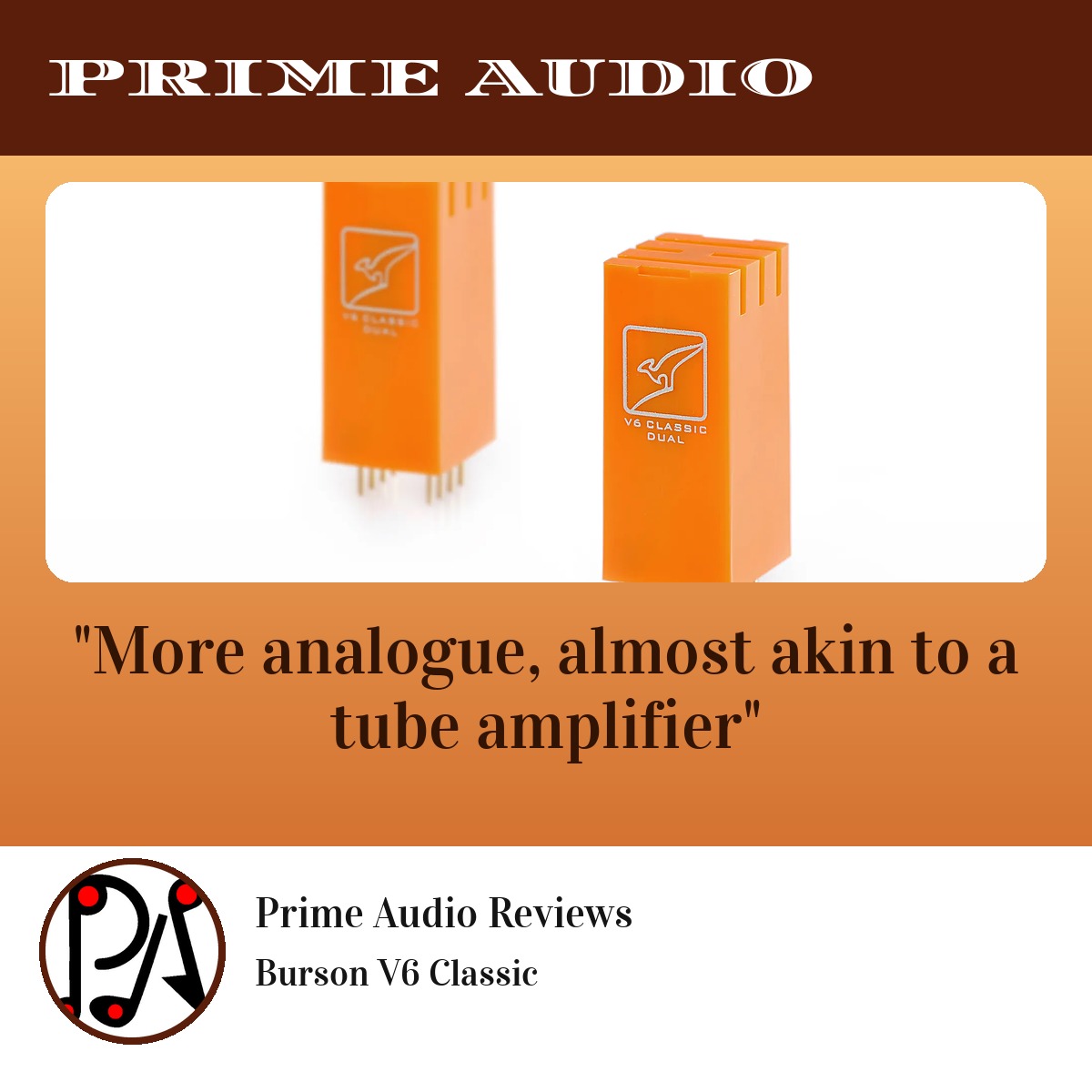 Burson V6 Classic op amp Prime Audio Reviews cover